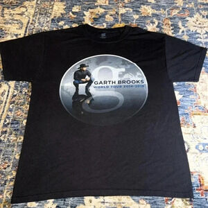 2014-2016 garth brooks world tour black t-shirt concert short sleeve